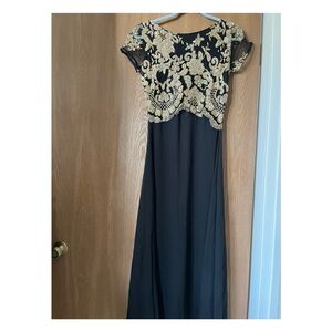 Elegant Black and Gold Women's Dress